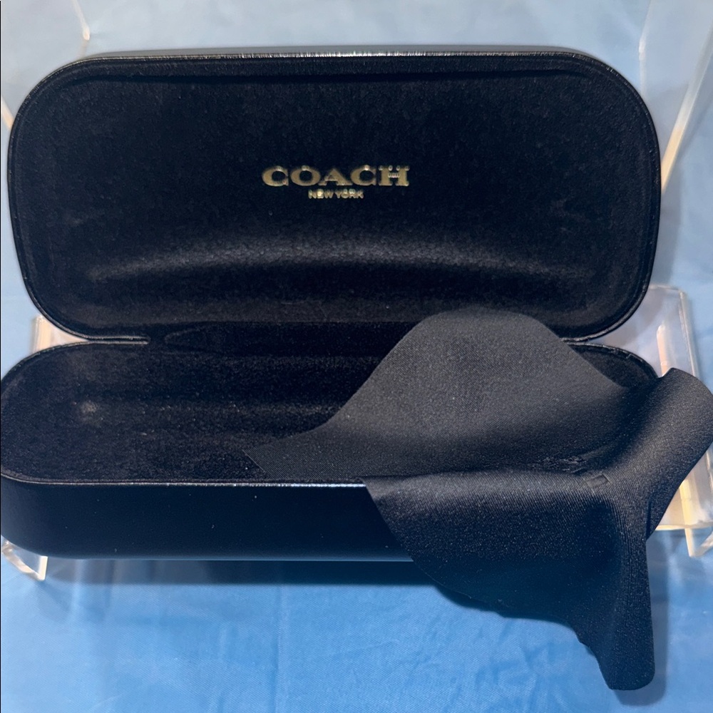 Coach Black Eyewear Case with Coach Cleaning Cloth - Picture 6 of 7